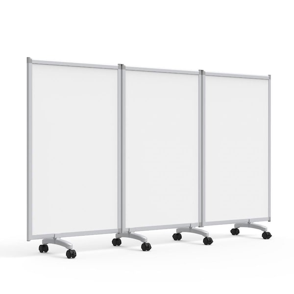 Sleep Ez 3-Panel Mobile Magnetic Whiteboard Room Divider, Black SL3028879 - main